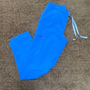Figs Yola skinny scrub pant in ceil blue in XS